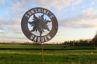 Thumbnail for Personalized Sun Garden Art - Personalized Yard Decor - Custom Memorial Yard Marker - Sunshine Lawn Art - Unique Garden Sun - Free Shipping