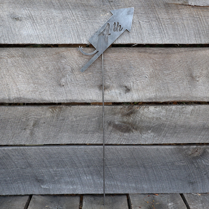 July 4th Firework Yard Stake - Fourth of July Garden Art Marker