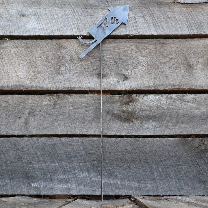 July 4th Firework Yard Stake - Fourth of July Garden Art Marker