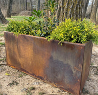 Thumbnail for Metal Trough Planter - Medium Rectangular Planter - 14