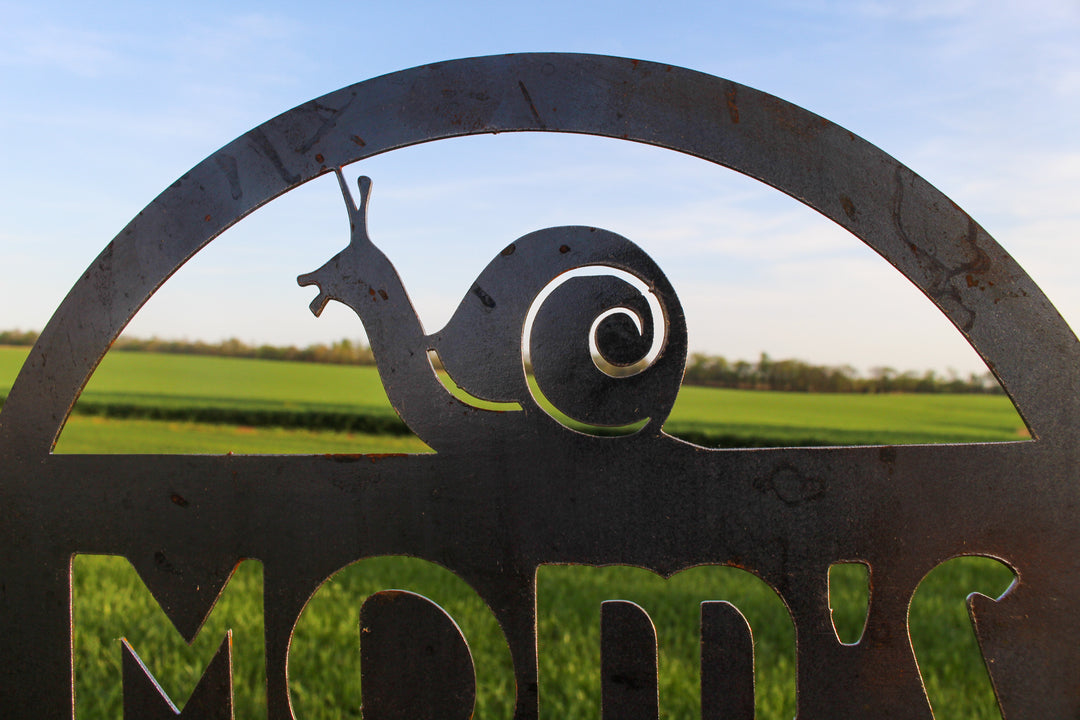 Personalized Snail Garden Stakes