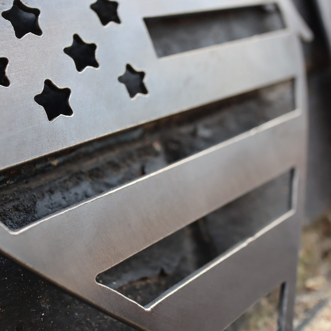 Metal Home Sign - American Flag Heart Wall Art - Fourth of July Decor