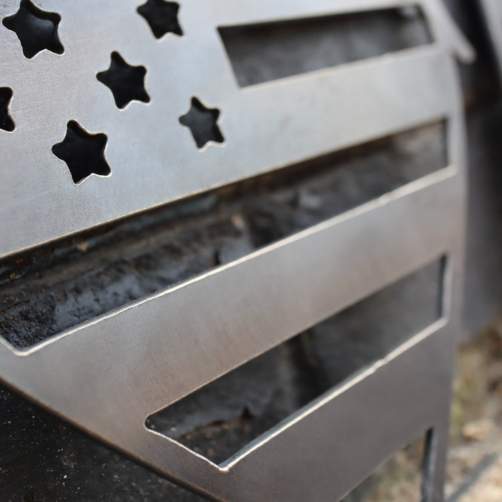 Metal Home Sign - American Flag Heart Wall Art - Fourth of July Decor