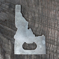 Thumbnail for Raw Steel Idaho State Bottle Opener - Rustic Home Decor - Unique Wedding Favor - Groomsmen Gift