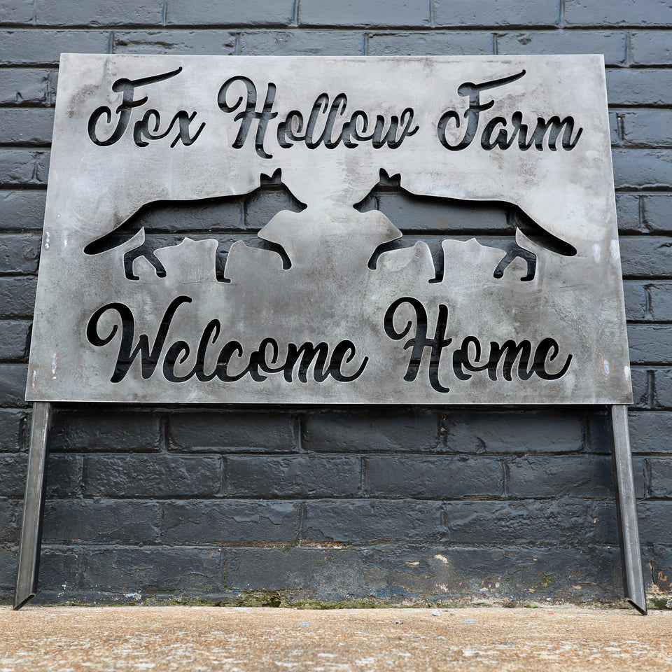 Metal Welcome Sign Stake / Welcome store Garden Stake / Welcome Stake / Design 1