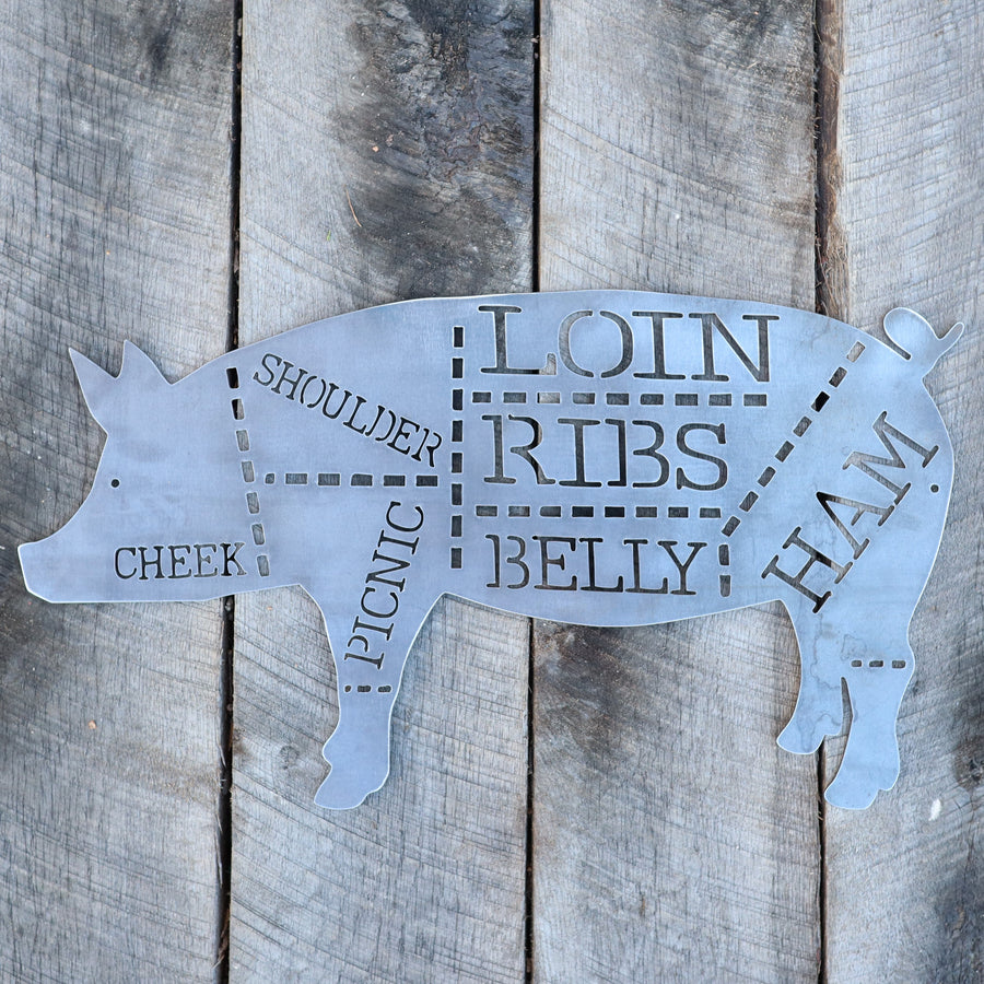 Pork Cuts Sign - Kitchen, Butcher Shop, Personalized, Barbecue, BBQ ...