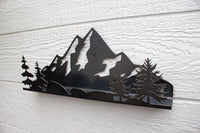 Thumbnail for Floating Metal Mountain and Trees Shelf - 3D Floating Shelf - Modern Wall Decor - Entryway Storage Shelf - Cool Wall Storage