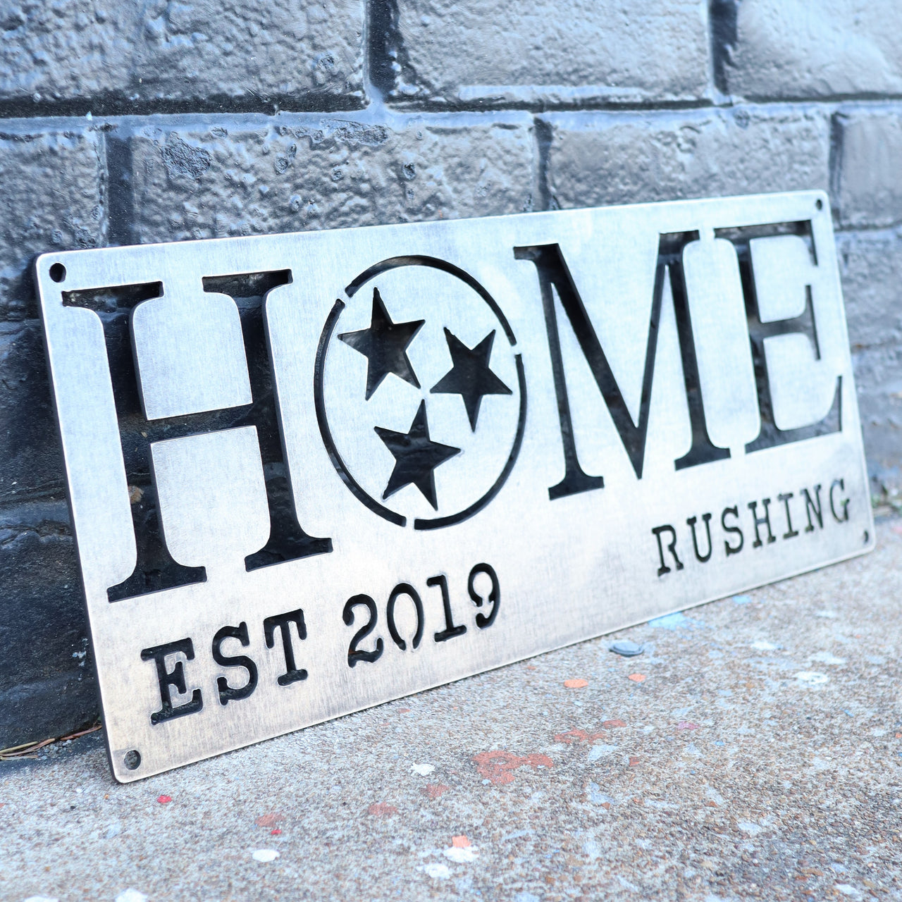 Personalized Metal Home Sign Made in Tennessee - Tristar - Family - Closing - Housewarming Gift