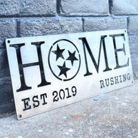 Thumbnail for Personalized Metal Home Sign Made in Tennessee - Tristar - Family - Closing - Housewarming Gift