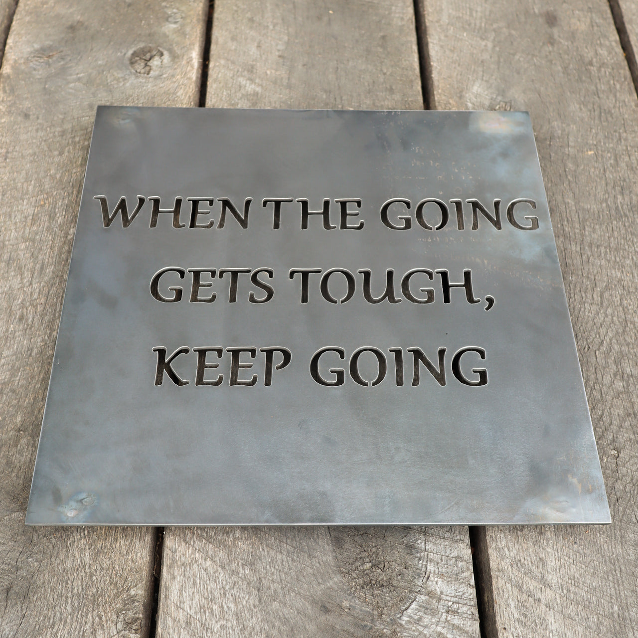 When the Going gets Tough, Keep Going - Inspirational Quote Home Gym Wall Art - Home Gym Sign - Home Gym - Metal Gym Sign