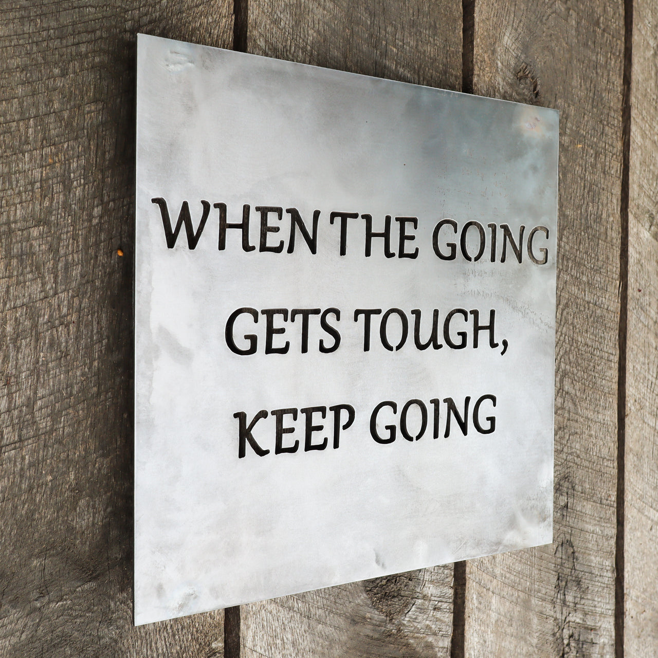 When the Going gets Tough, Keep Going - Inspirational Quote Home Gym Wall Art - Home Gym Sign - Home Gym - Metal Gym Sign