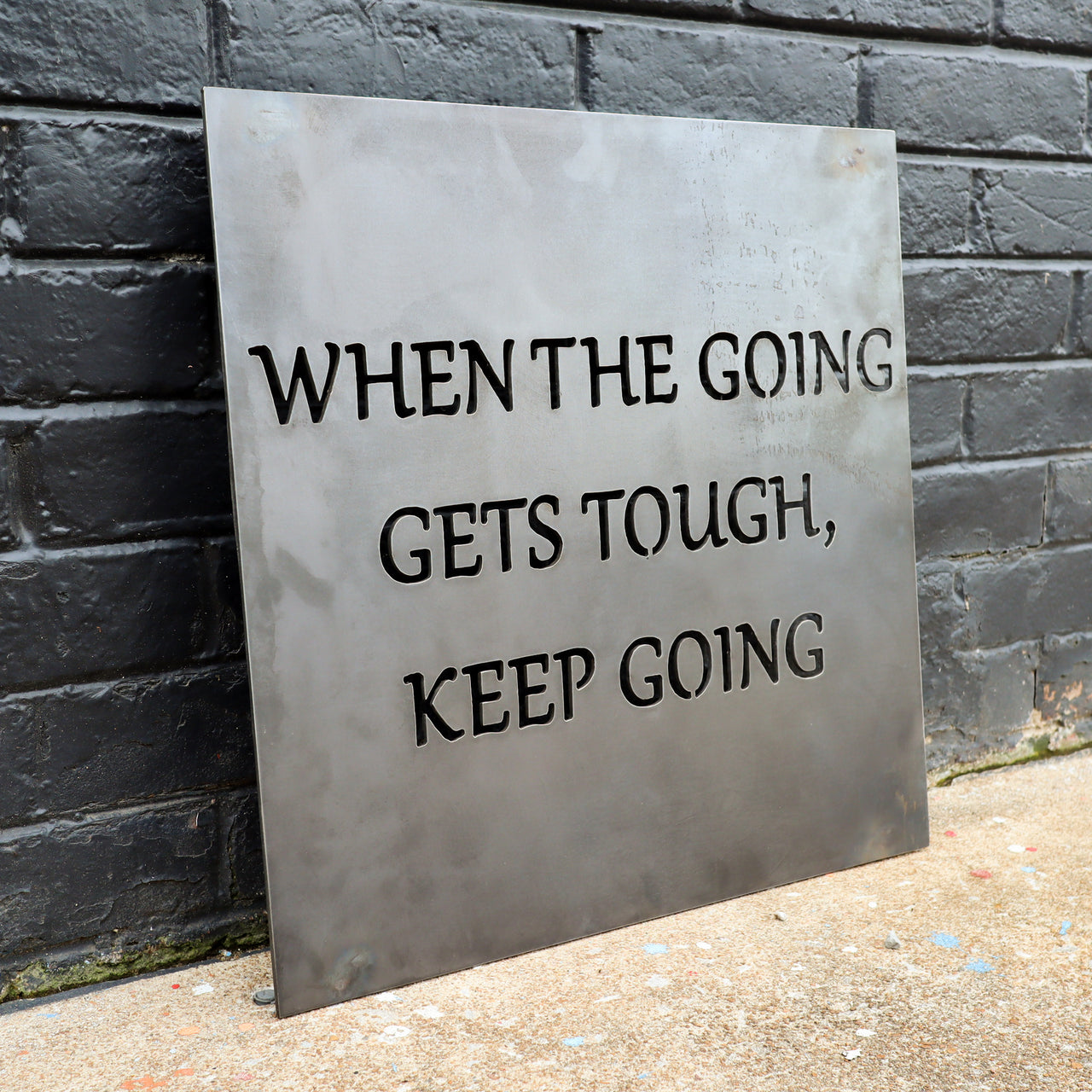 When the Going gets Tough, Keep Going - Inspirational Quote Home Gym Wall Art - Home Gym Sign - Home Gym - Metal Gym Sign