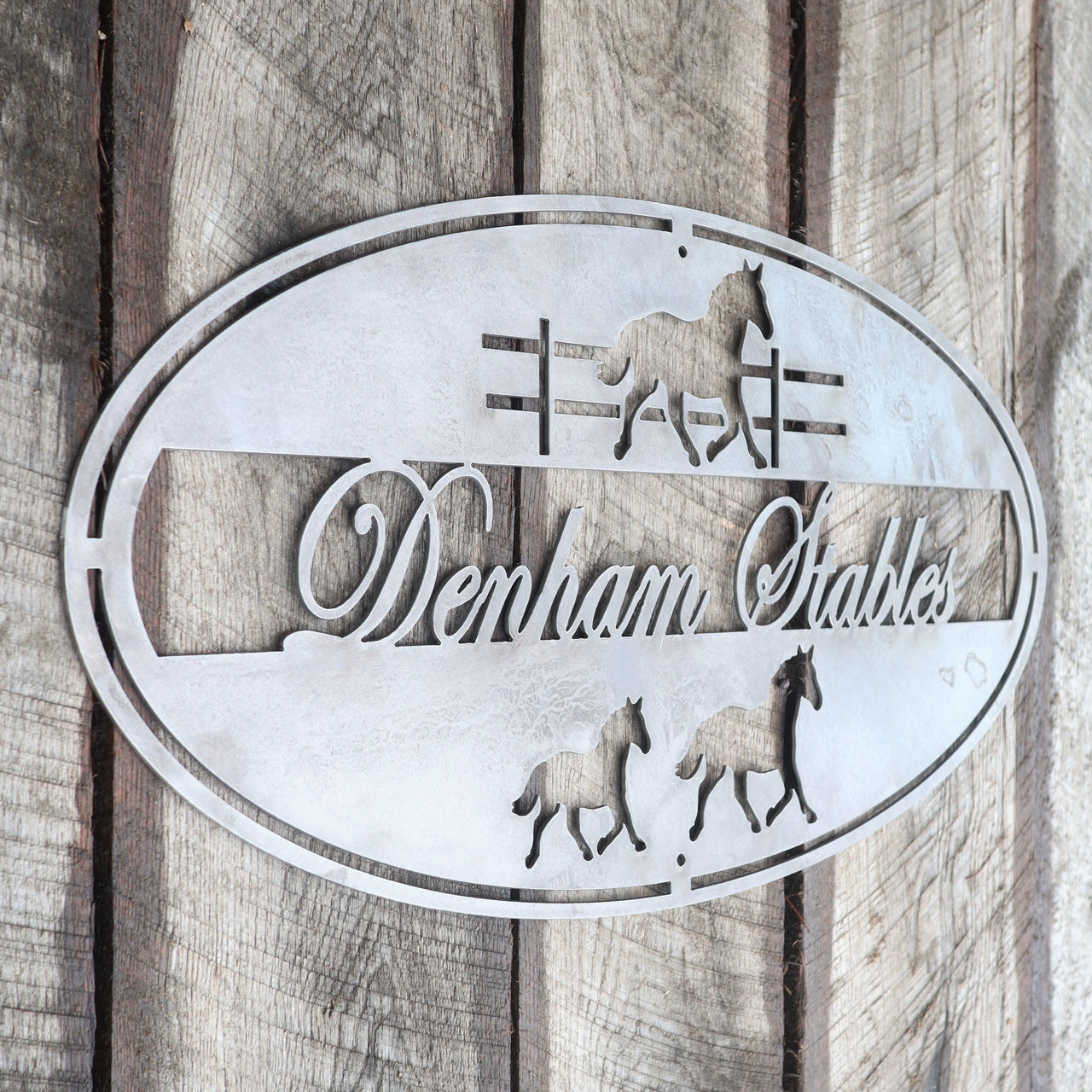 Stabls Sign Personalized Metal Horse Stables Sign - Equestrian - Country Wall Art ...