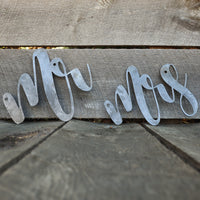 Thumbnail for Mr and Mrs Wedding Chair Signs - Metal Chair Back Decorations - Bride and Groom Decor