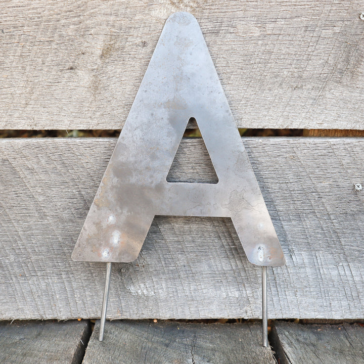 Metal Letters Art Deco Font with Garden Stakes