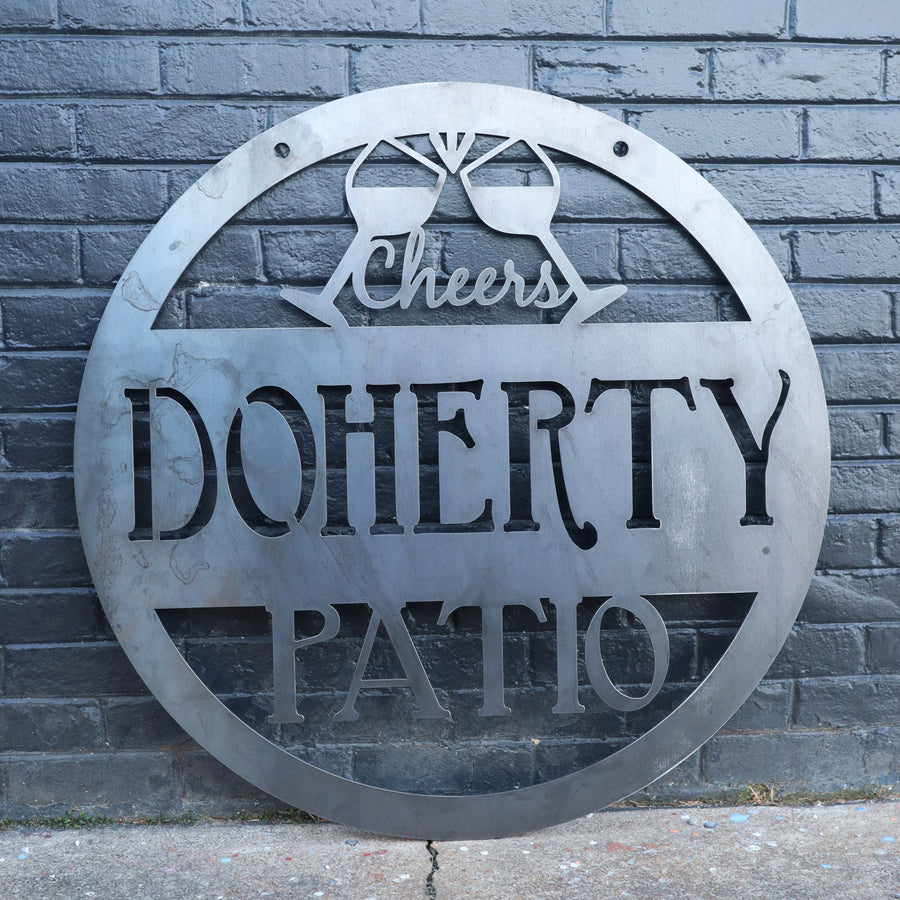 Personalized Hanging Metal Porch Signs - Home Bar Signs - Wedding Gift ...