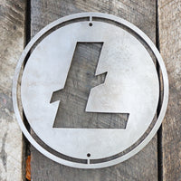 Thumbnail for Metal Litecoin Shop Sign - Steel Cryptocurrency Business Decor - Custom Size Crypto Bitcoin Altcoin