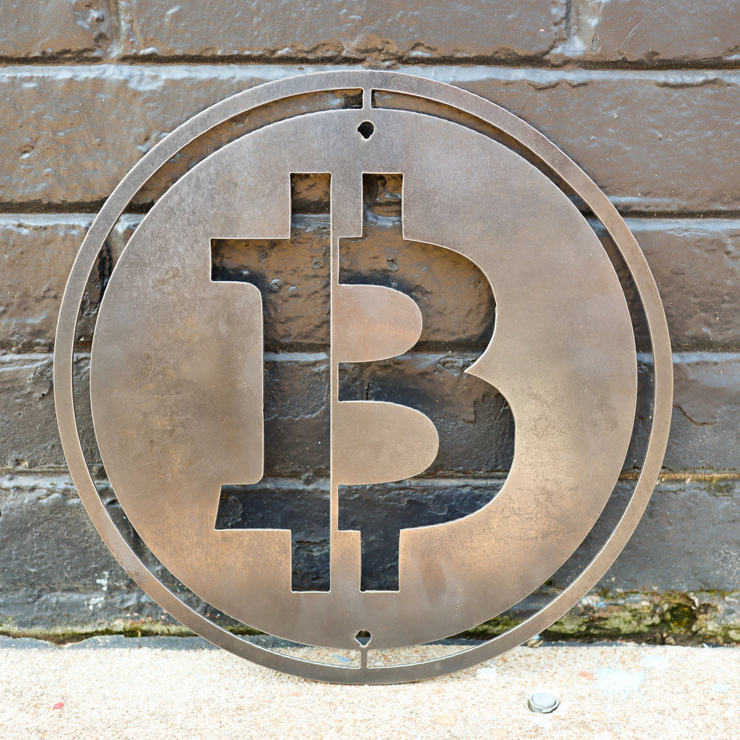 Bitcoin Metal Sign - Round - Retail Business Decor - Crypto Currency ...