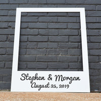 Thumbnail for Rustic Wedding Photo Booth Frame - Personalized Metal Picture Prop
