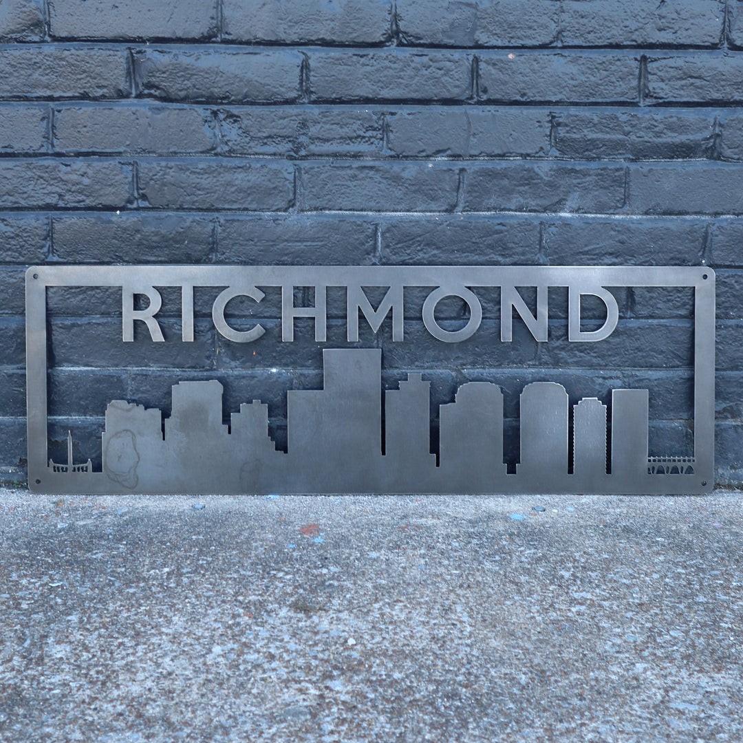 Iconic Rva Signs Personalized Metal Richmond Skyline Sign - Richmond, Virginia Wall Art ...