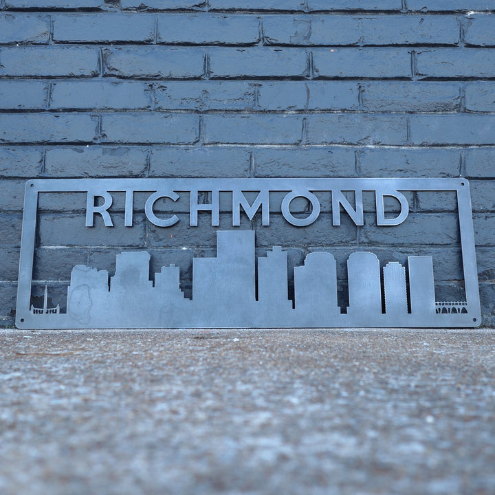 Iconic Rva Signs Personalized Metal Richmond Skyline Sign - Richmond, Virginia Wall Art ...