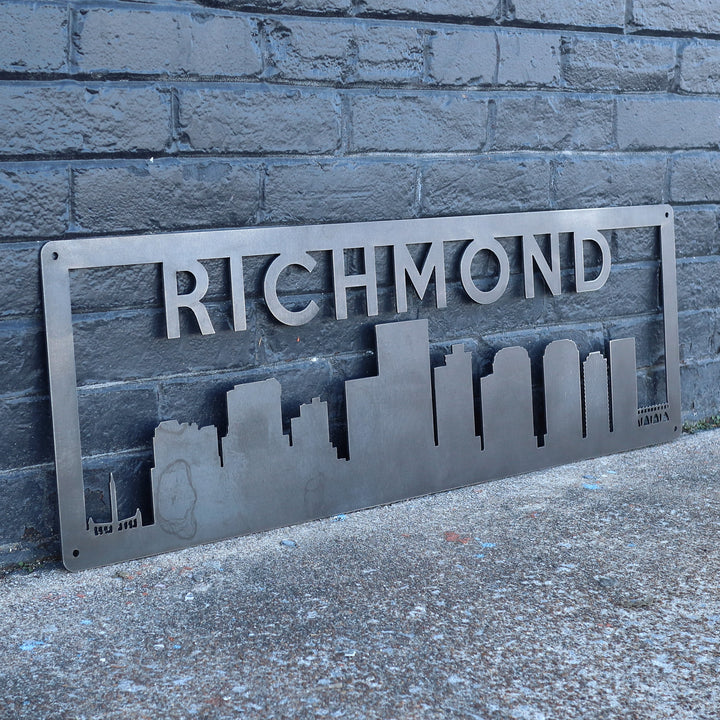 Iconic Rva Signs Personalized Metal Richmond Skyline Sign - Richmond, Virginia Wall Art ...