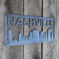 Thumbnail for Personalized Metal Nashville Skyline Sign - Nashville, Tennessee Wall Art - Music City Skyline Personalized Home Decor