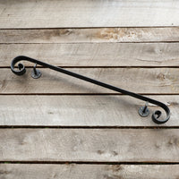 Thumbnail for Custom Length Metal Handrail with Scroll End - Wall Mount Grab Rail - Victorian Stair Rail