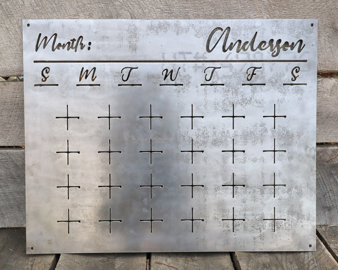 Office & Business Decor Metal Monthly Calendar