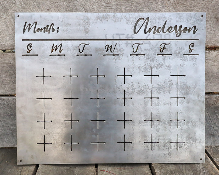 Office & Business Decor Metal Monthly Calendar