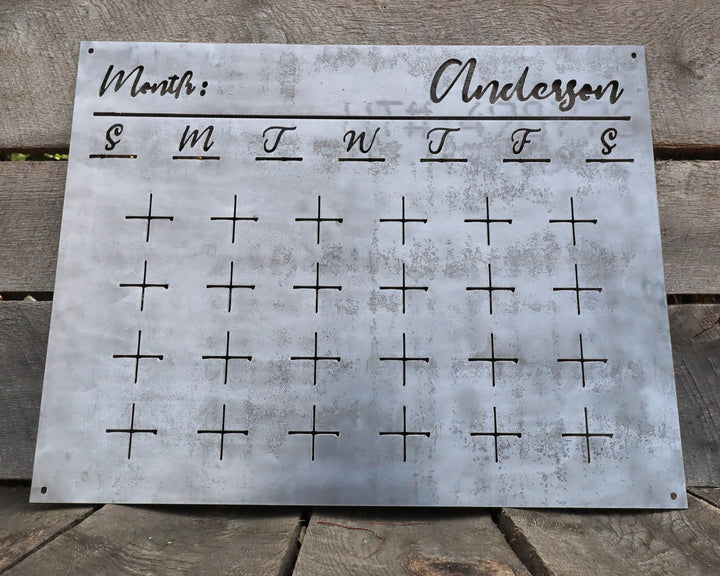 Office & Business Decor Metal Monthly Calendar