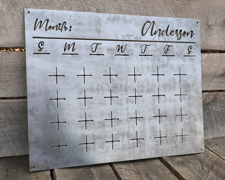 Office & Business Decor Metal Monthly Calendar