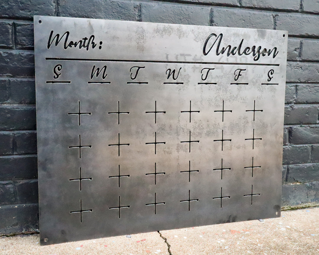 Office & Business Decor Metal Monthly Calendar