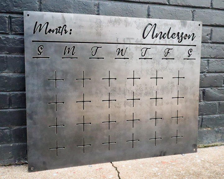 Office & Business Decor Metal Monthly Calendar