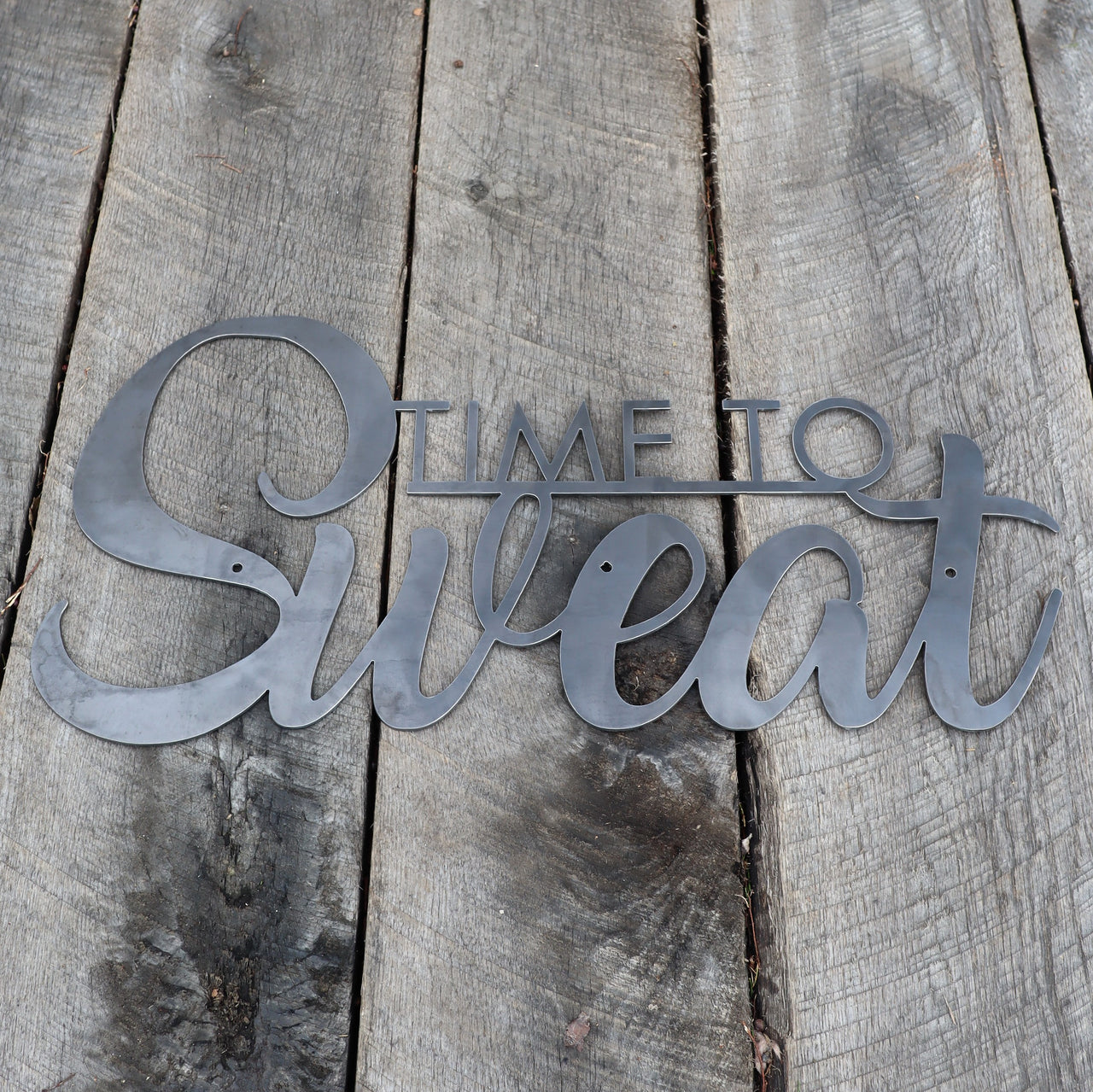 Time to Sweat - Home Gym Sign - Work Out, Exercise, Biking Decor
