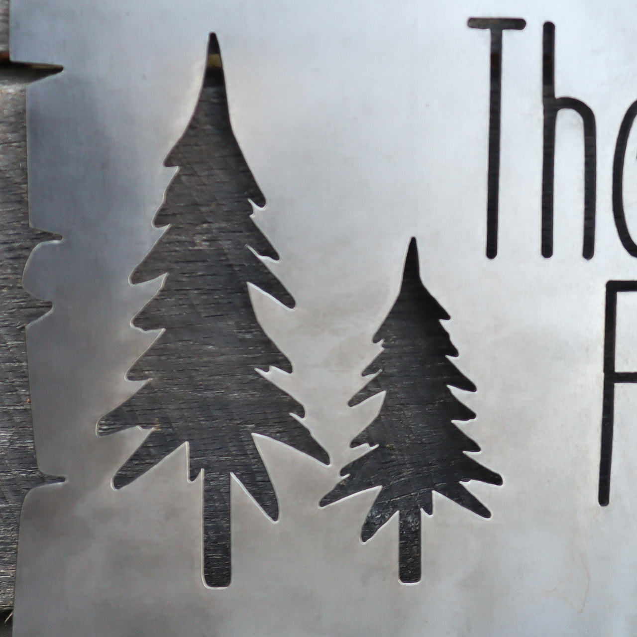 Personalized Metal Forest Sign - Mountain Cabin Established Date Wall Art