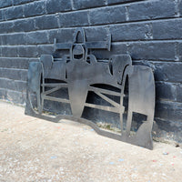 Thumbnail for Indy Race Car Metal Sign - Formula Racing Nursery Kids Room Wall Art - Man Cave Workshop Garage Decor