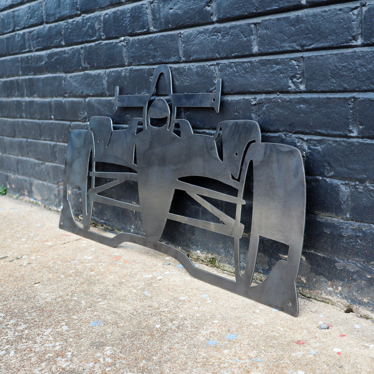 Indy Race Car Metal Sign - Formula Racing Nursery Kids Room Wall Art - Man Cave Workshop Garage Decor