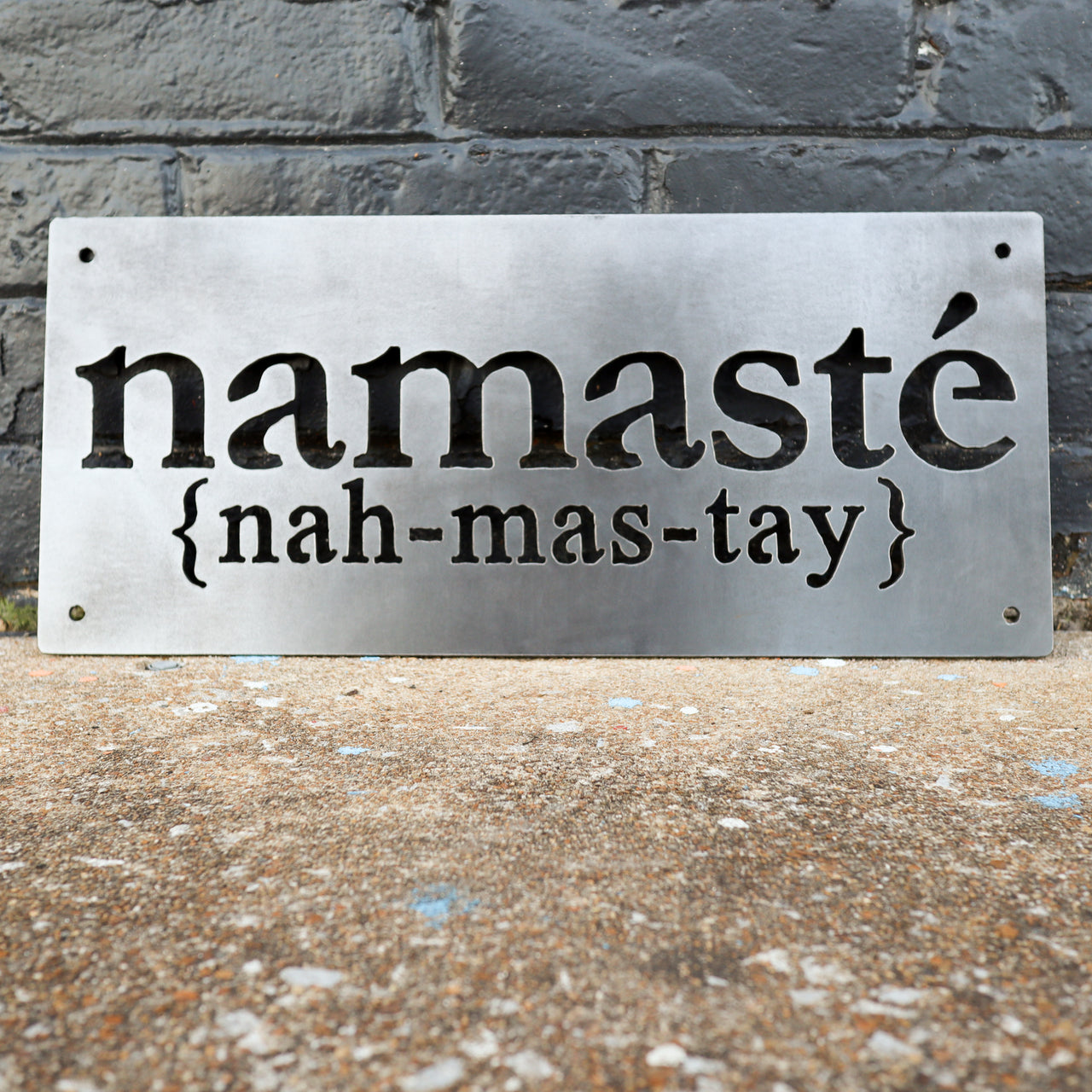 Namaste Welcome Sign - Yoga Studio Meditation Metal Decor