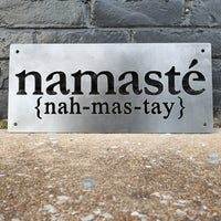 Thumbnail for Namaste Welcome Sign - Yoga Studio Meditation Metal Decor