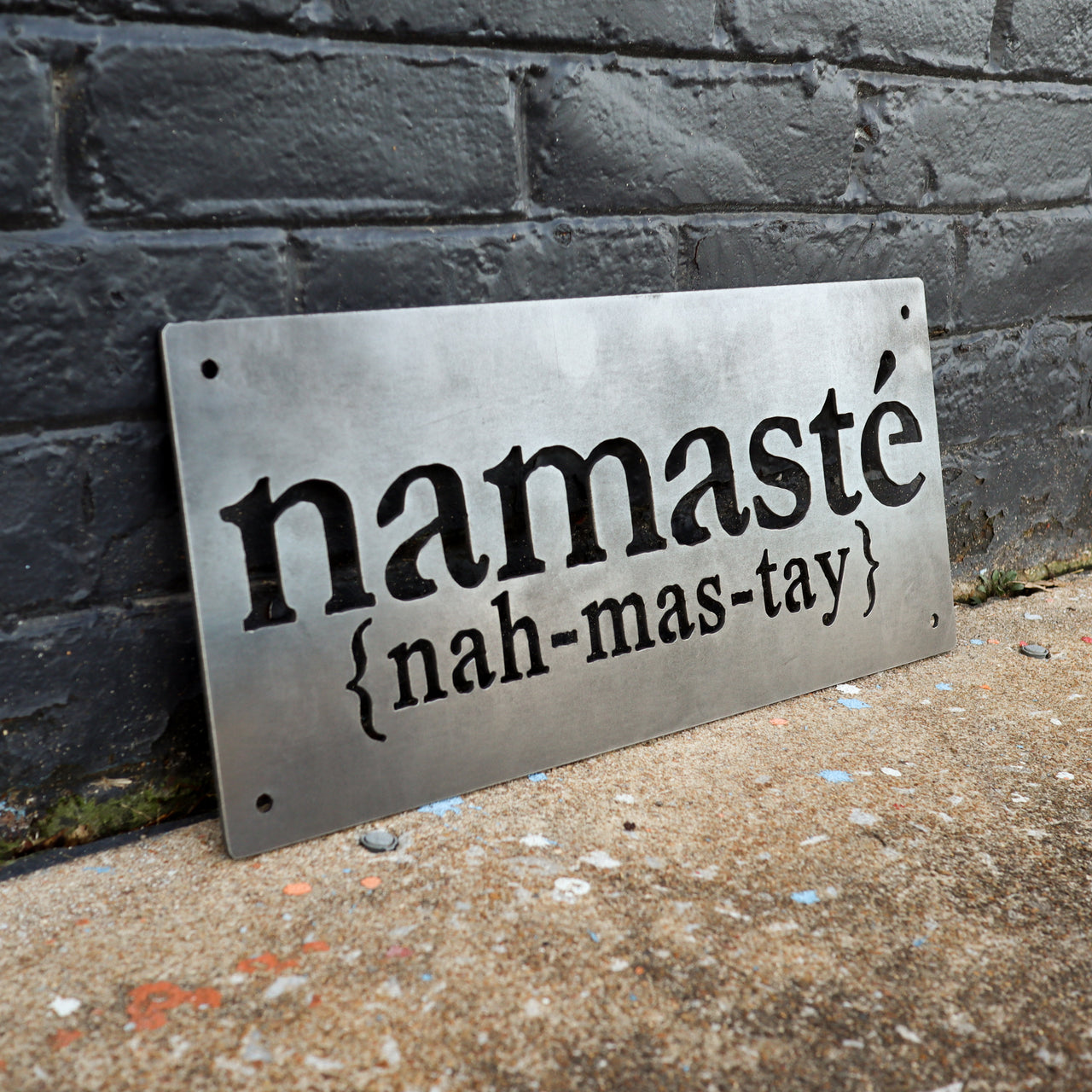 Namaste Welcome Sign - Yoga Studio Meditation Metal Decor