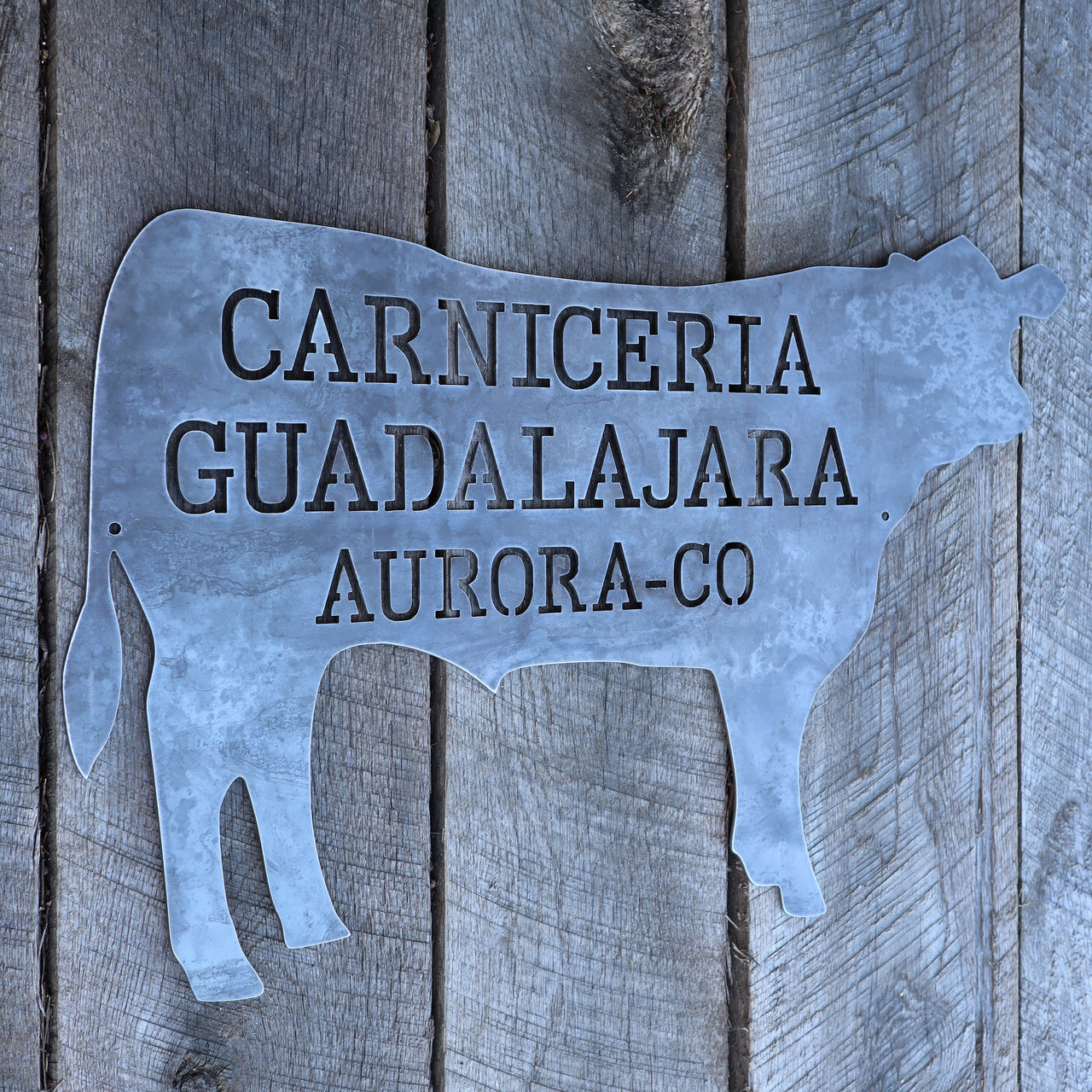Personalized Metal Beef BBQ Sign - Kitchen Cow Decor - Butcher Shop, Steer Wall Art