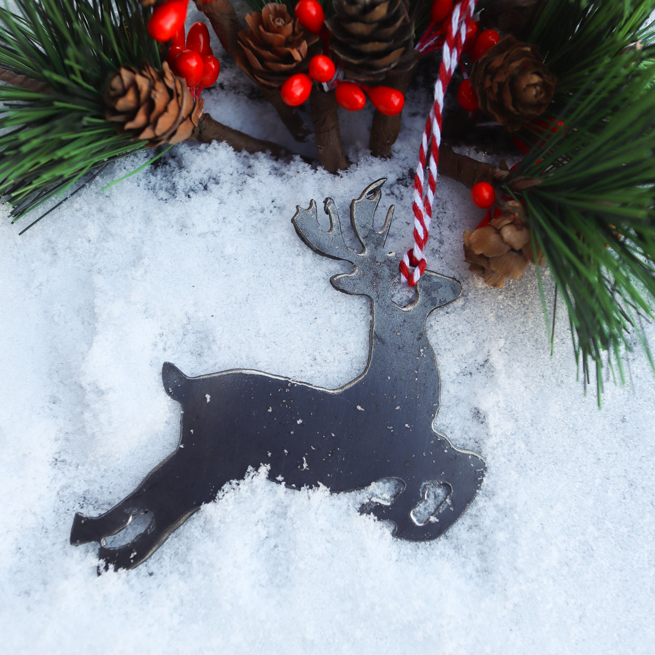 Reindeer Christmas Ornament - Santa's Deer Holiday Stocking Stuffer Gift - Tree Home Decor