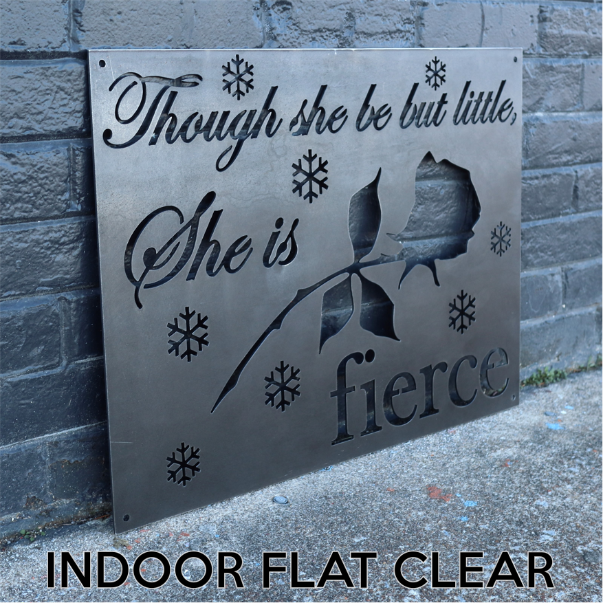 Though She Be But Little, She is Fierce - Metal Nursery Sign for a Baby Girl - Shakespeare Quote from A Midsummer Night's Dream