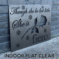 Thumbnail for Though She Be But Little, She is Fierce - Metal Nursery Sign for a Baby Girl - Shakespeare Quote from A Midsummer Night's Dream