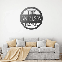 Thumbnail for Personalized Metal Home Sign - Wedding Gift - Last Name Family Wall Art - 11th Anniversary Steel