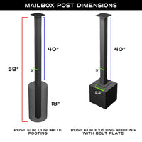 Thumbnail for Minimalist Steel Mailbox - Metal Address Mail Box - Letter Box Post