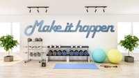 Thumbnail for Make It Happen Quote Sign - Metal Home Gym Sign