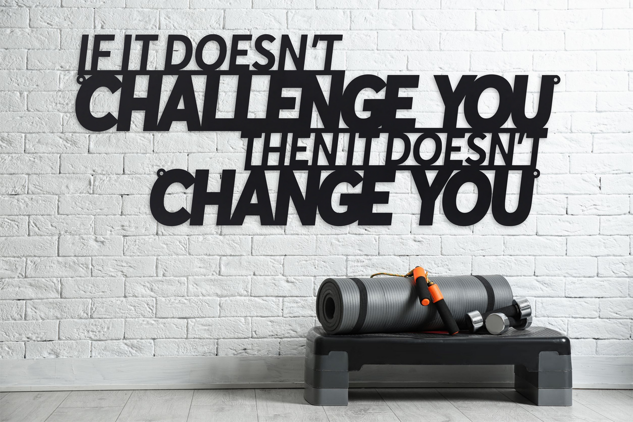If It Doesn't Challenge You Then It Doesn't Change You - Fitness Quote