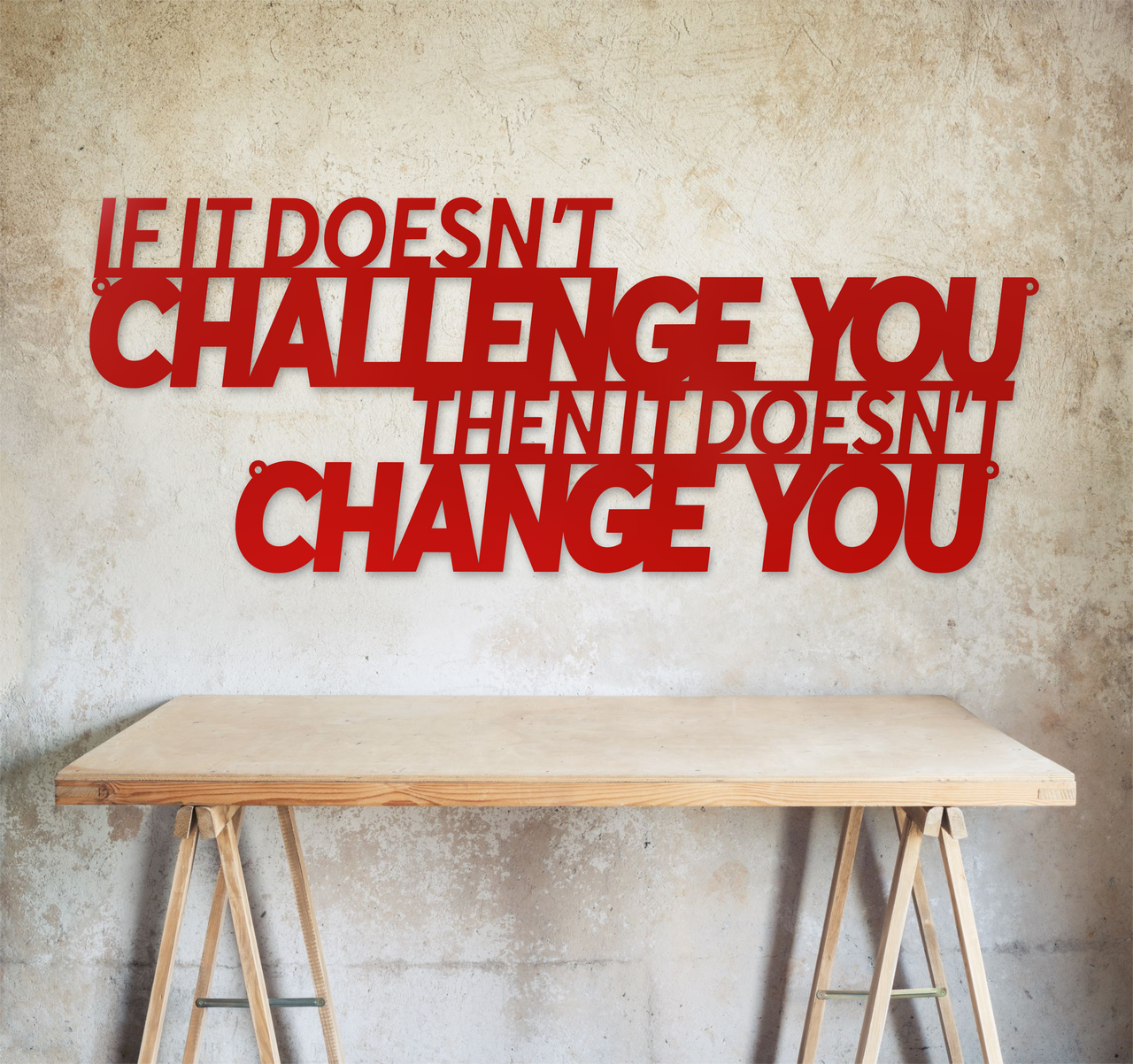 If It Doesn't Challenge You Then It Doesn't Change You - Fitness Quote